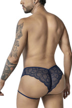 CandyMan Garter Lace Briefs - Navy