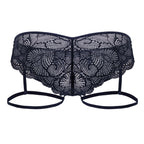 CandyMan Garter Lace Briefs - Navy
