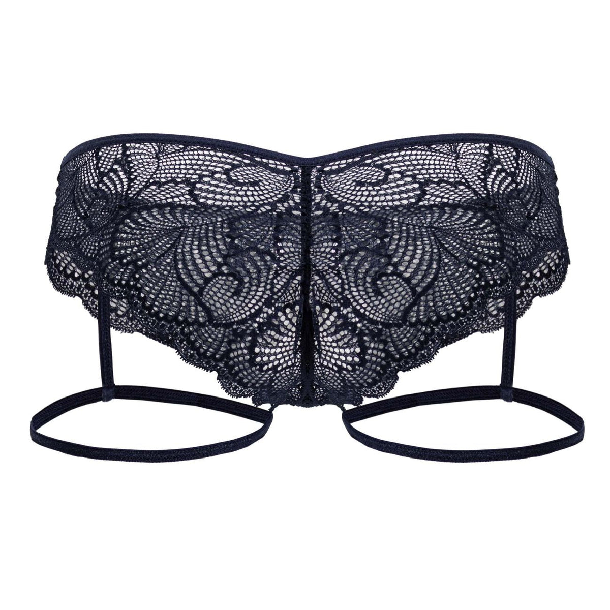 CandyMan Garter Lace Briefs - Navy