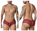 CandyMan Keyhole Back Lace Trunks - Burgundy