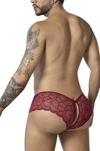 CandyMan Keyhole Back Lace Trunks - Burgundy