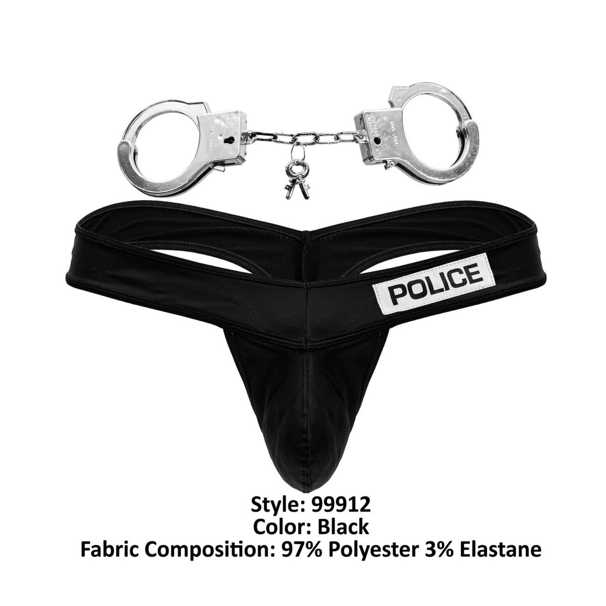 CandyMan Police Thongs - Black