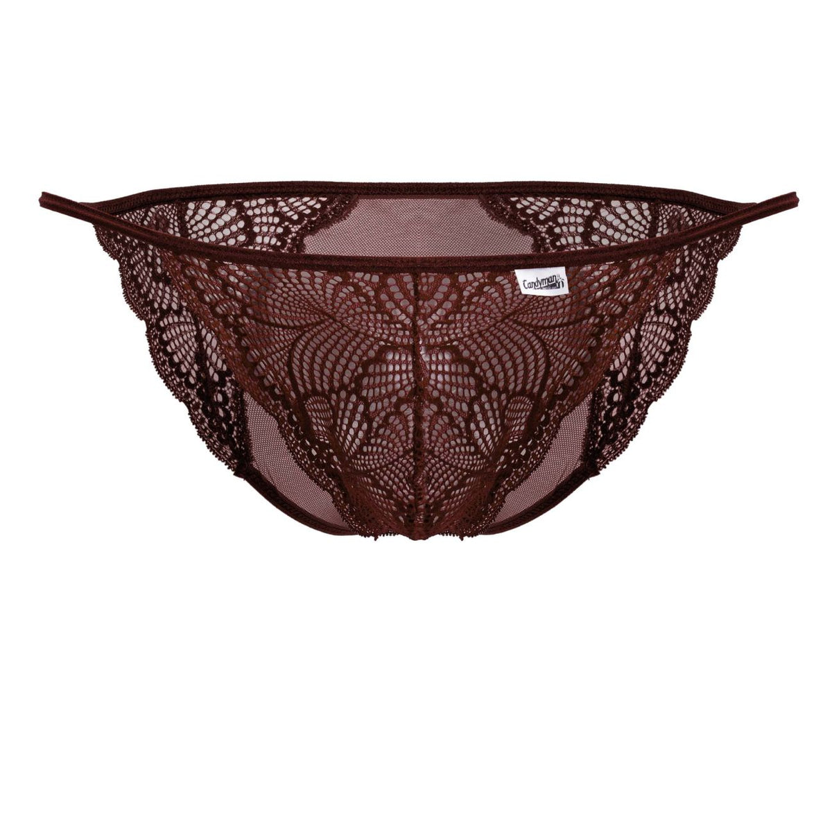 CandyMan Lace Briefs - Burgundy