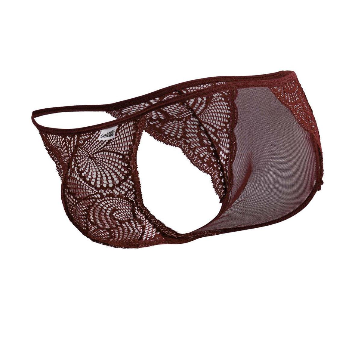 CandyMan Lace Briefs - Burgundy