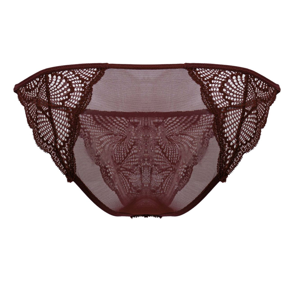 CandyMan Lace Briefs - Burgundy