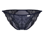 CandyMan Sheer Back Lace Briefs - Navy