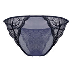 CandyMan Sheer Back Lace Briefs - Navy