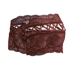 CandyMan Criss-Cross Lace Trunks - Burgundy