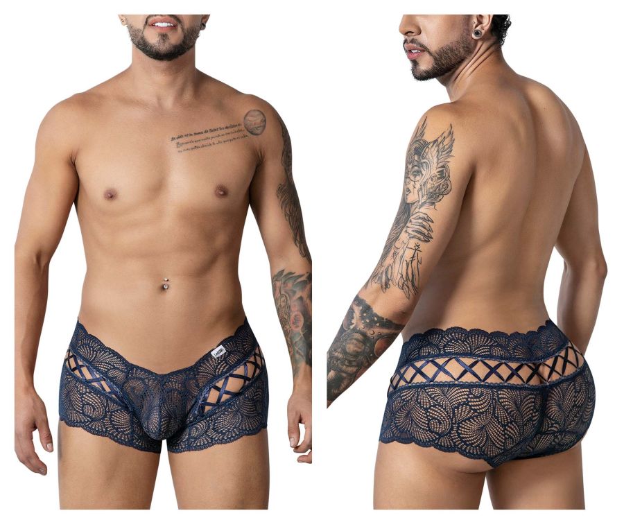 CandyMan Criss-Cross Lace Trunks - Navy