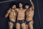 CandyMan Criss-Cross Lace Trunks - Navy