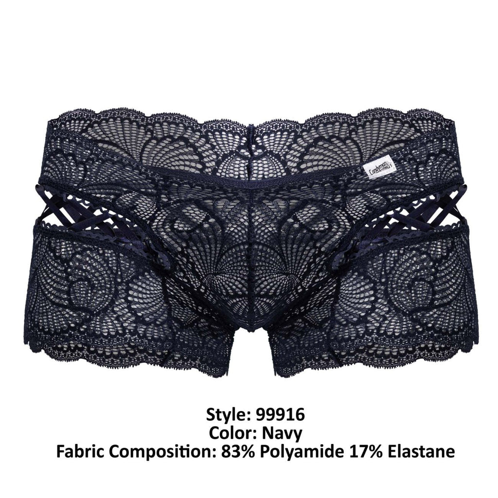CandyMan Criss-Cross Lace Trunks - Navy