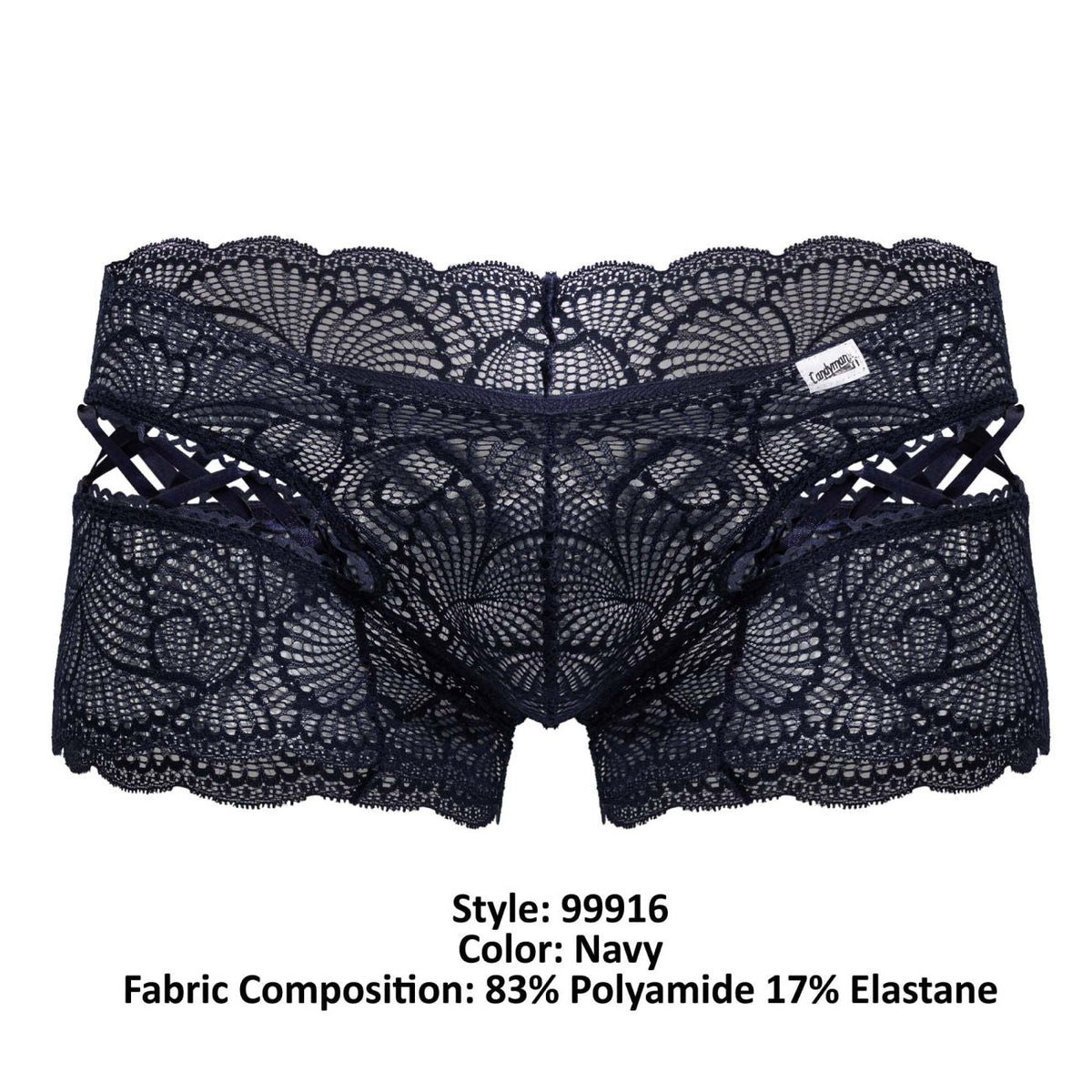 CandyMan Criss-Cross Lace Trunks - Navy