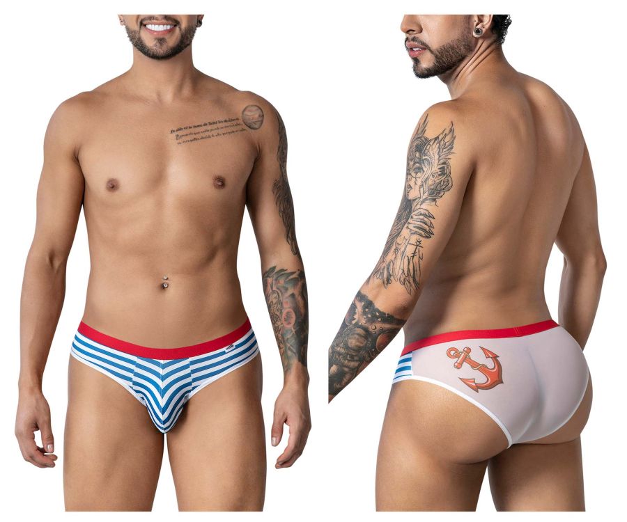 CandyMan Sailor Briefs - Blue-White