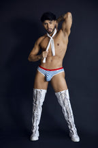 CandyMan Sailor Briefs - Blue-White
