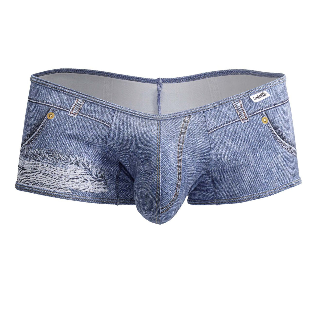 CandyMan Cowboy Trunks Back Pocket Cutout - Denim Blue