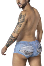 CandyMan Cowboy Trunks Back Pocket Cutout - Denim Blue