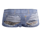 CandyMan Cowboy Trunks Back Pocket Cutout - Denim Blue
