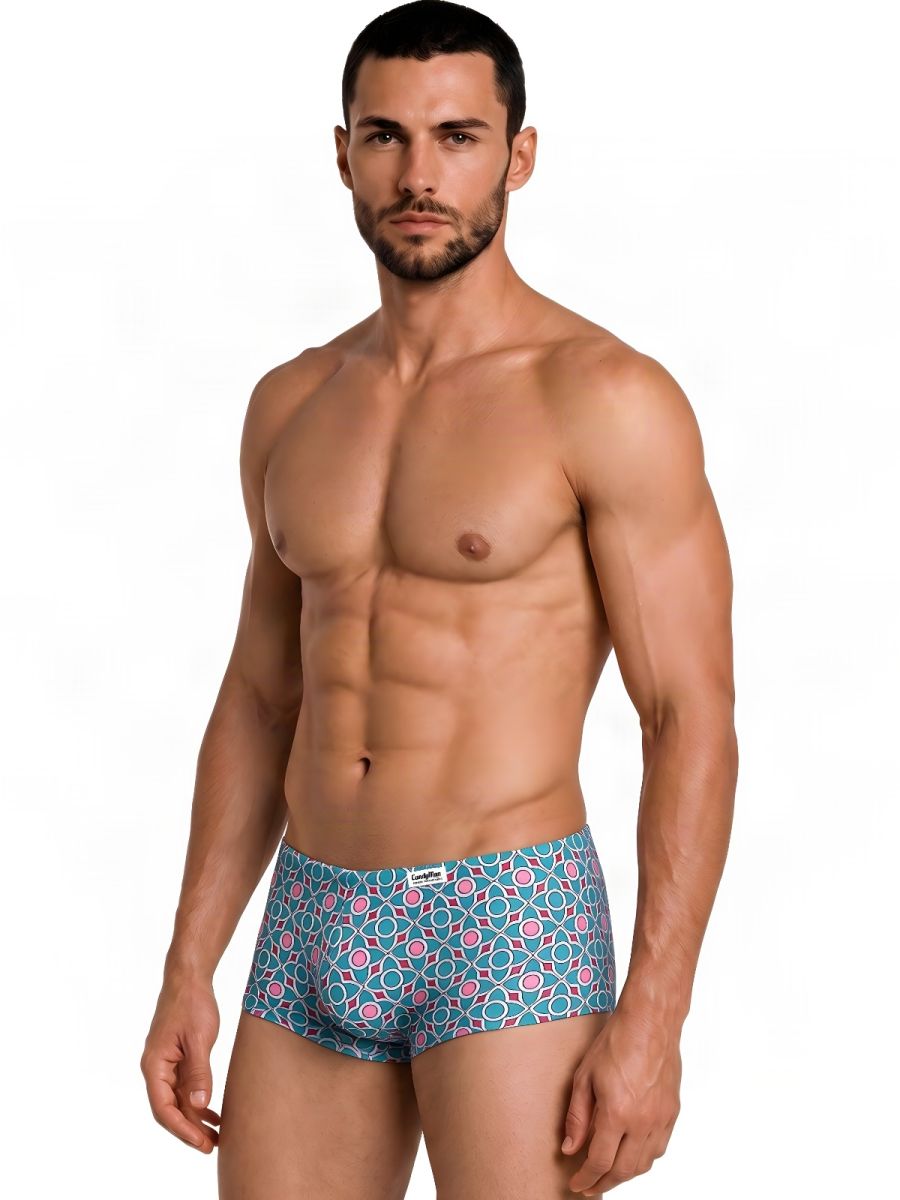 CandyMan Printed Low Rise Trunks - Printed Blue