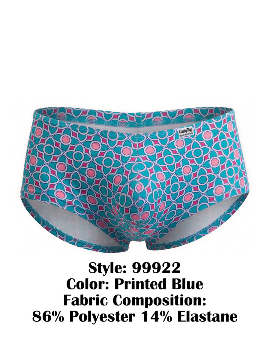 CandyMan Printed Low Rise Trunks - Printed Blue