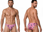 CandyMan Printed Bikini Briefs - Printed Pink
