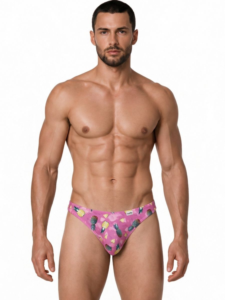CandyMan Printed Bikini Briefs - Printed Pink