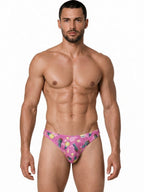 CandyMan Printed Bikini Briefs - Printed Pink