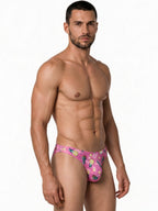 CandyMan Printed Bikini Briefs - Printed Pink
