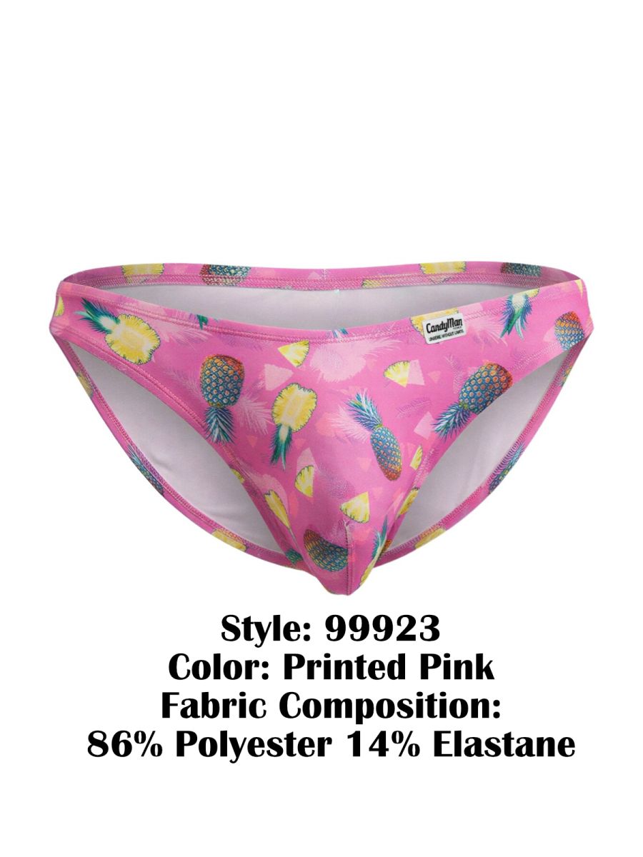 CandyMan Printed Bikini Briefs - Printed Pink