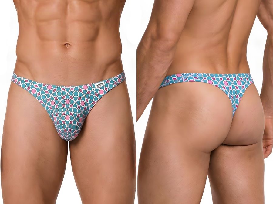 CandyMan Printed Thong - Printed Blue