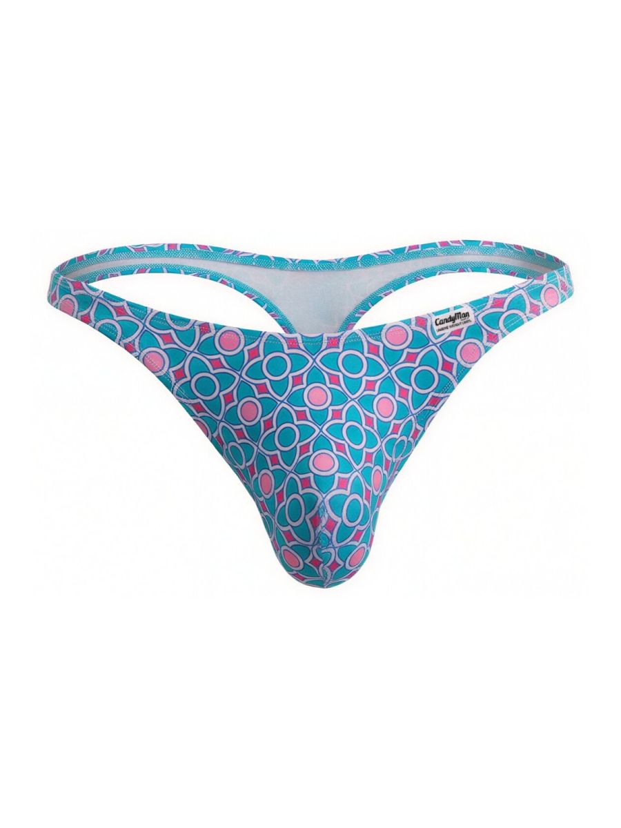 CandyMan Printed Thong - Printed Blue