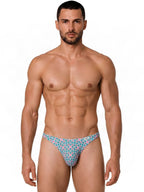 CandyMan Printed Thong - Printed Blue