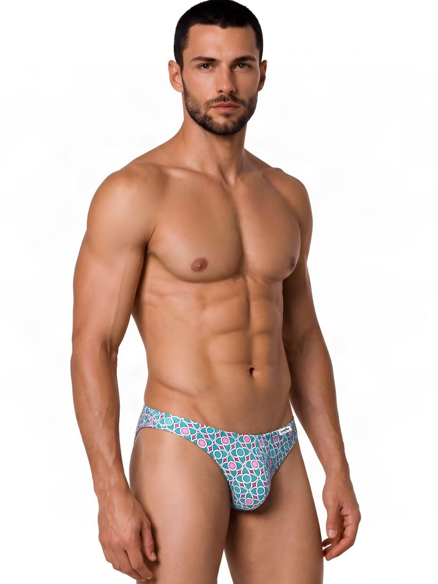 CandyMan Printed Thong - Printed Blue