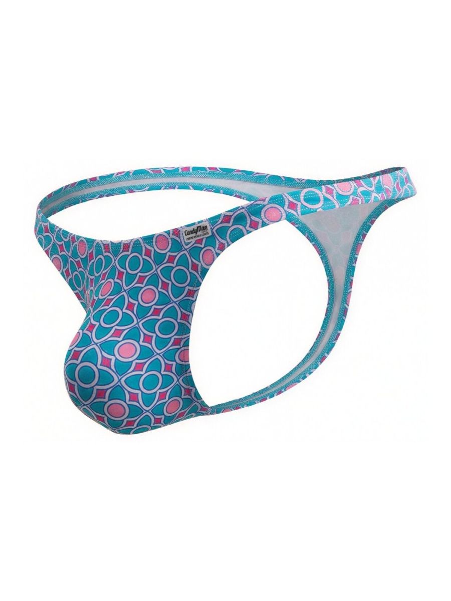 CandyMan Printed Thong - Printed Blue