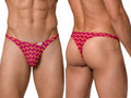 CandyMan Printed Thong - Printed Fuchsia