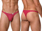 CandyMan Printed Thong - Printed Fuchsia