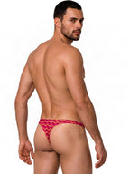CandyMan Printed Thong - Printed Fuchsia