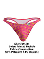 CandyMan Printed Thong - Printed Fuchsia
