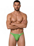 CandyMan Printed Thong - Printed Green