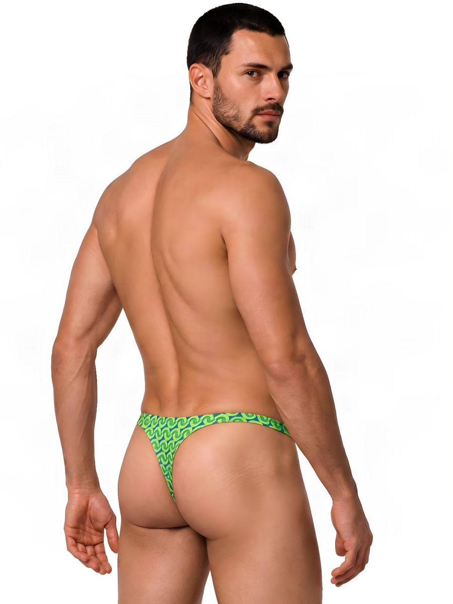 CandyMan Printed Thong - Printed Green