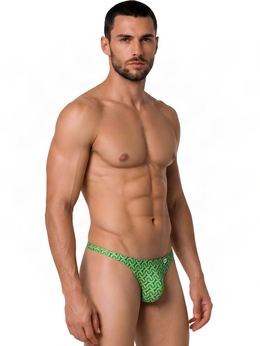 CandyMan Printed Thong - Printed Green