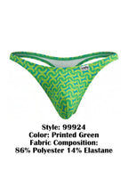 CandyMan Printed Thong - Printed Green