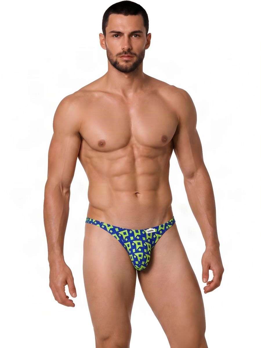 CandyMan Printed Thong - Printed Navy