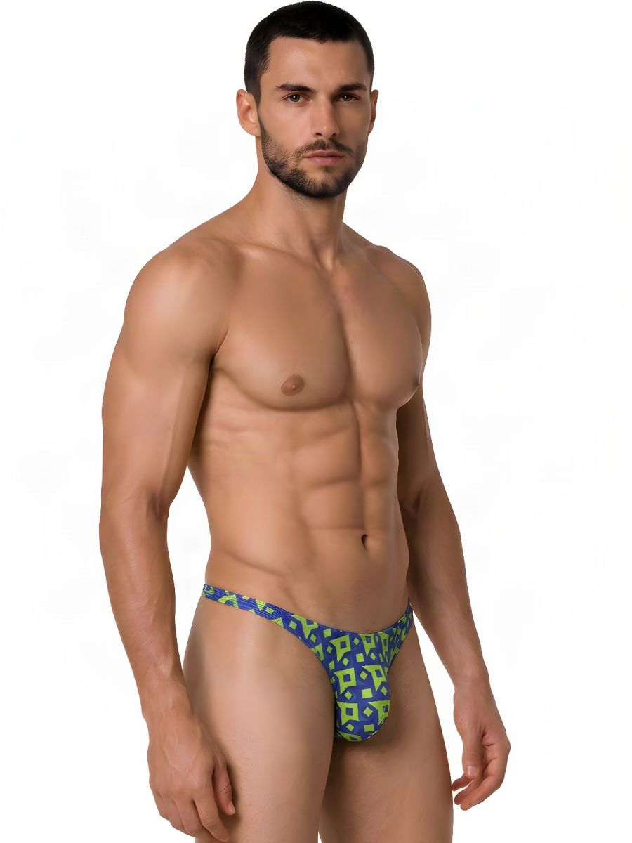 CandyMan Printed Thong - Printed Navy