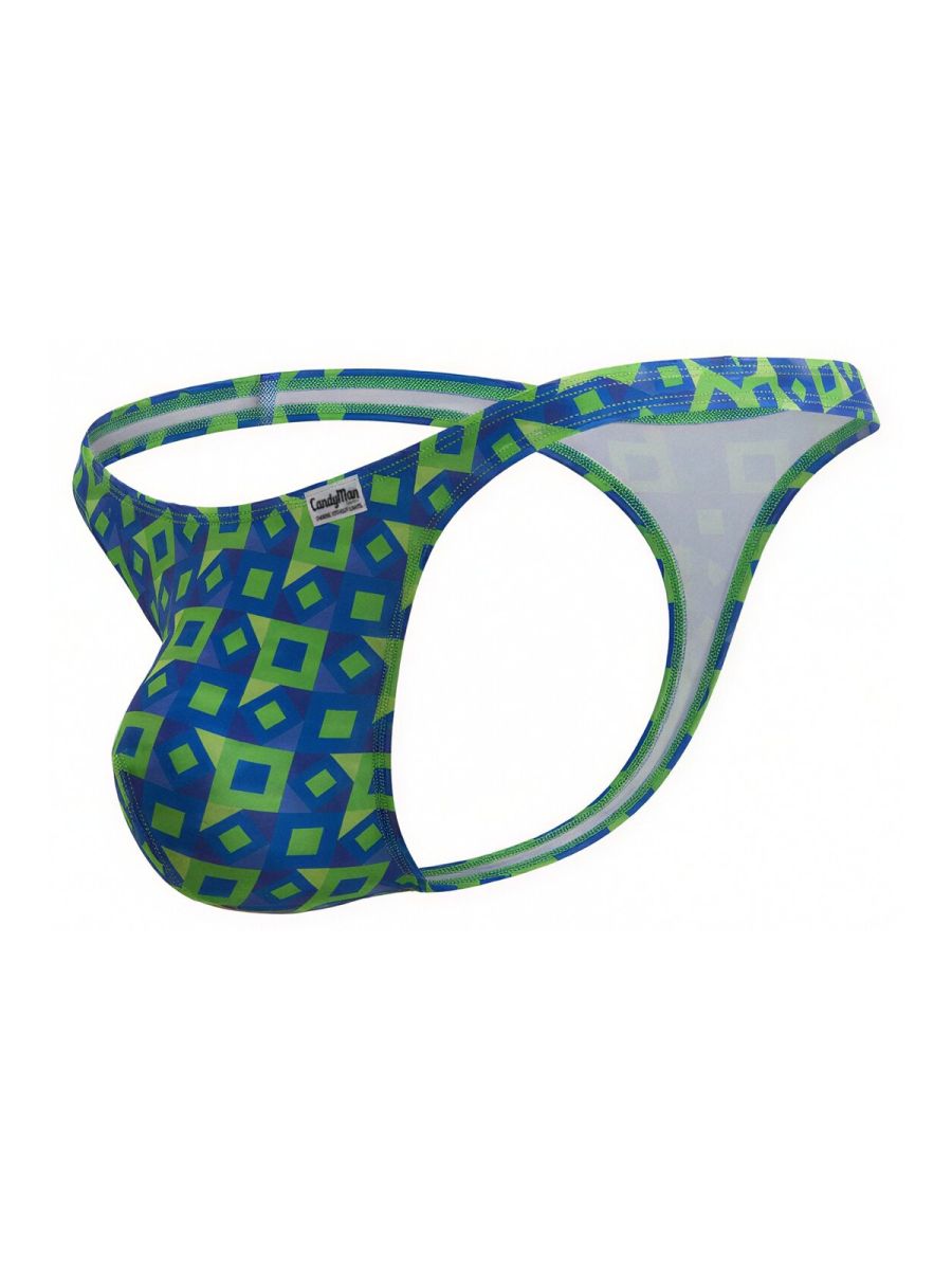 CandyMan Printed Thong - Printed Navy