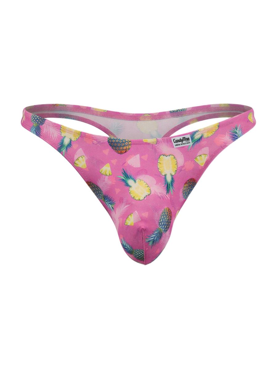 CandyMan Printed Thong - Printed Pink