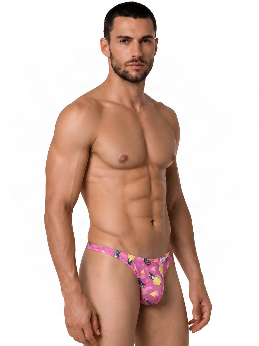 CandyMan Printed Thong - Printed Pink