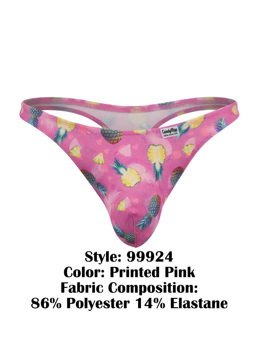CandyMan Printed Thong - Printed Pink
