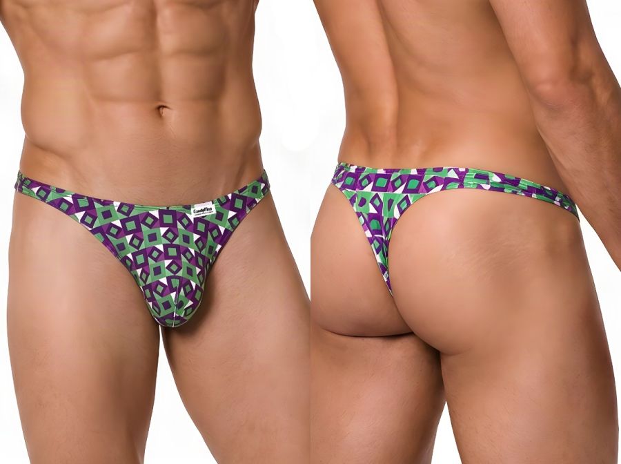 CandyMan Printed Thong - Printed Purple