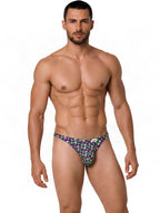 CandyMan Printed Thong - Printed Purple