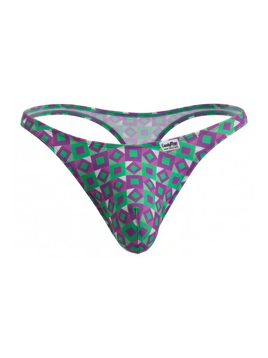 CandyMan Printed Thong - Printed Purple